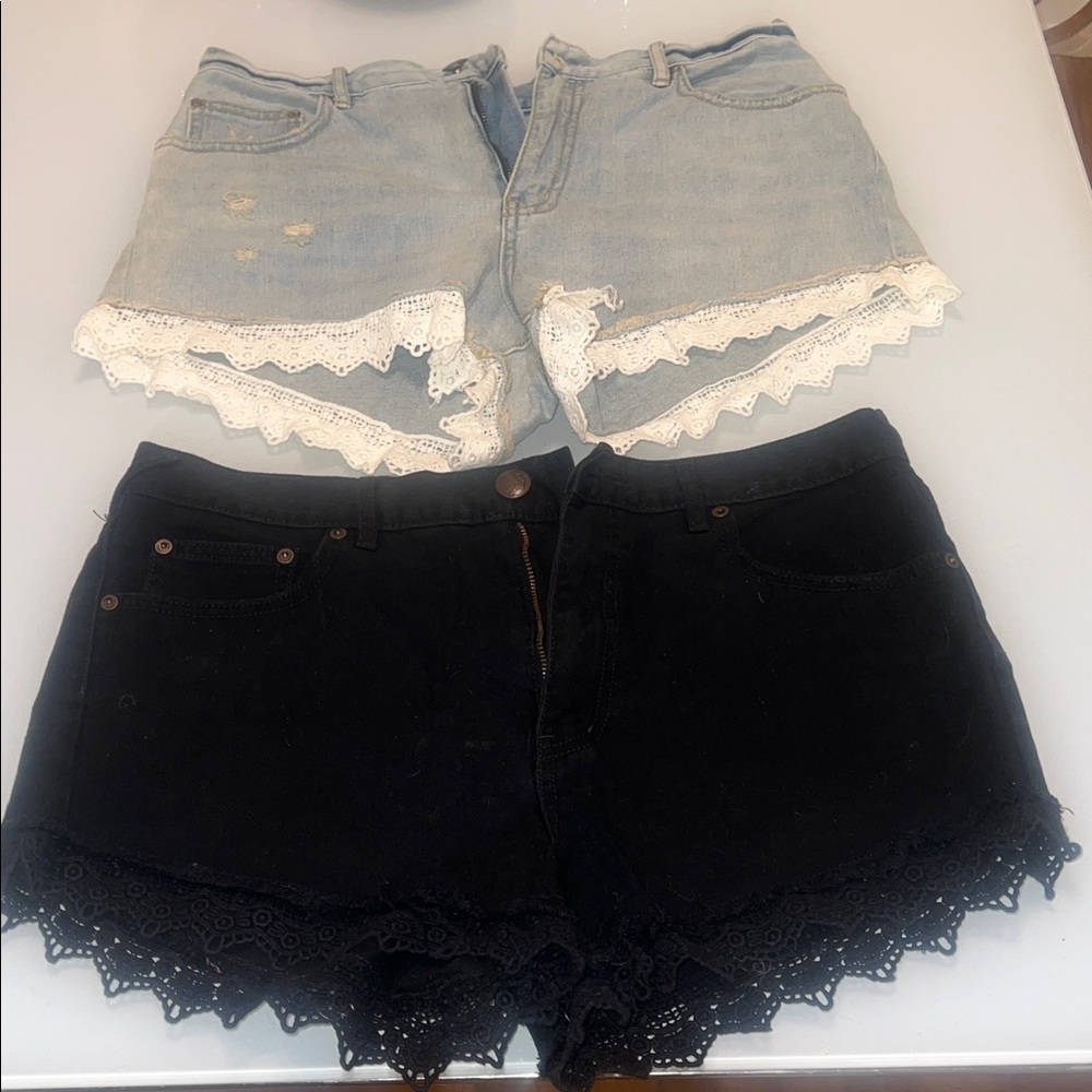 Free people eyelet shorts bundle